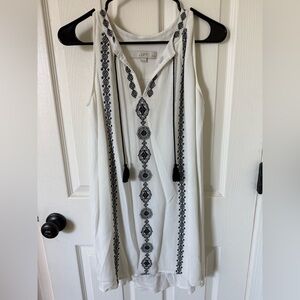 LOFT Ivory and Black Dress